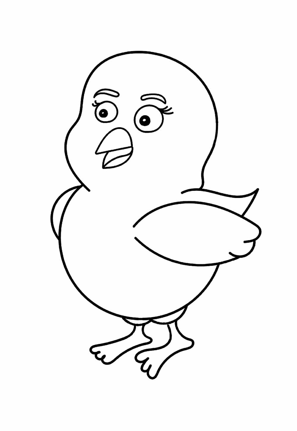 Modelo de Pintinho para colorir