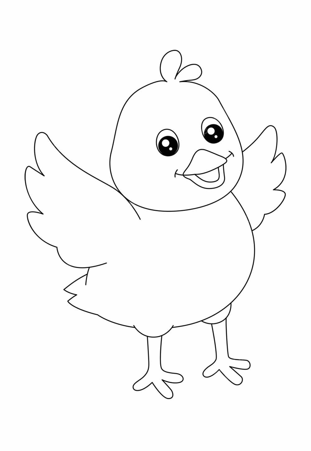 Modelo de Pintinho para pintar