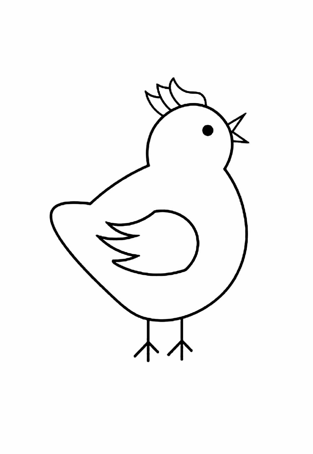 Modelo de Pintinho para imprimir