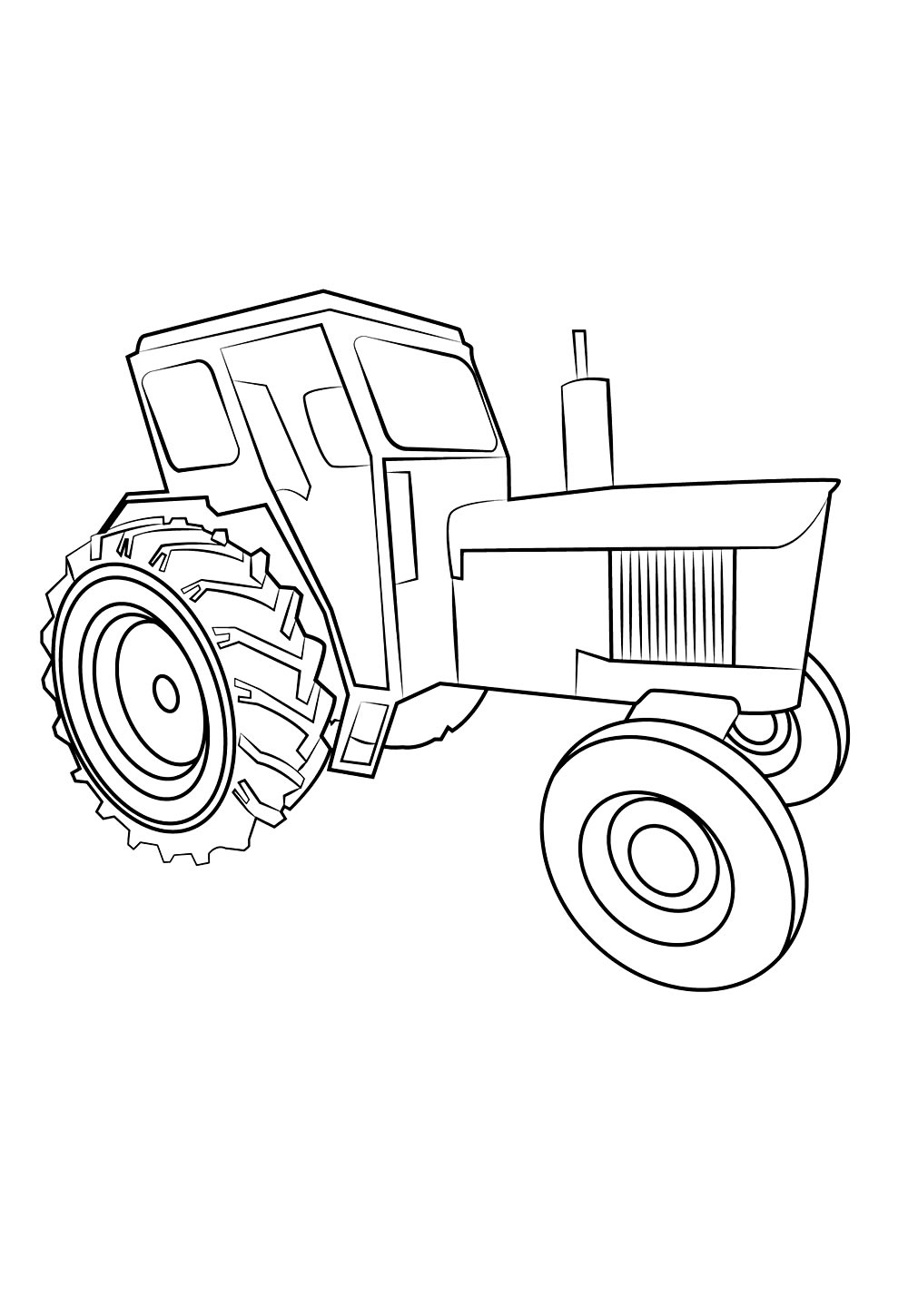 Desenho de Trator para colorir