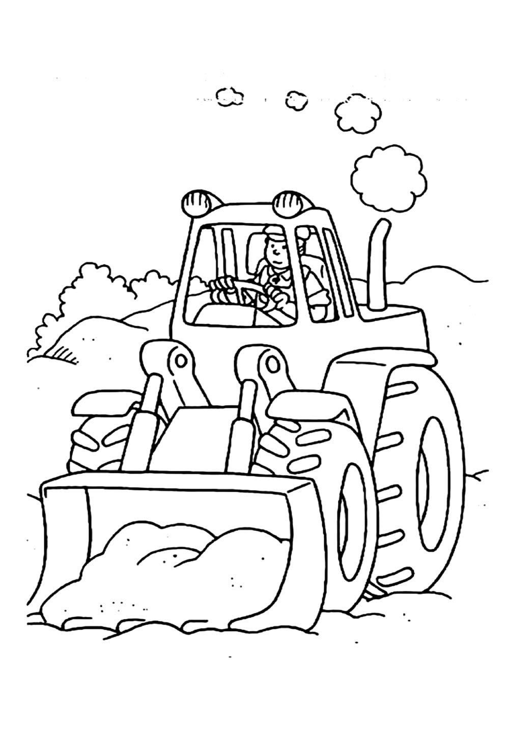 Desenhos de Trator para pintar