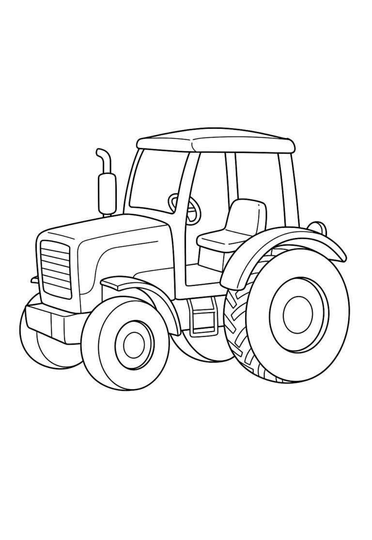 Desenhos de Trator para Colorir e Pintar - Tudo Para Colorir