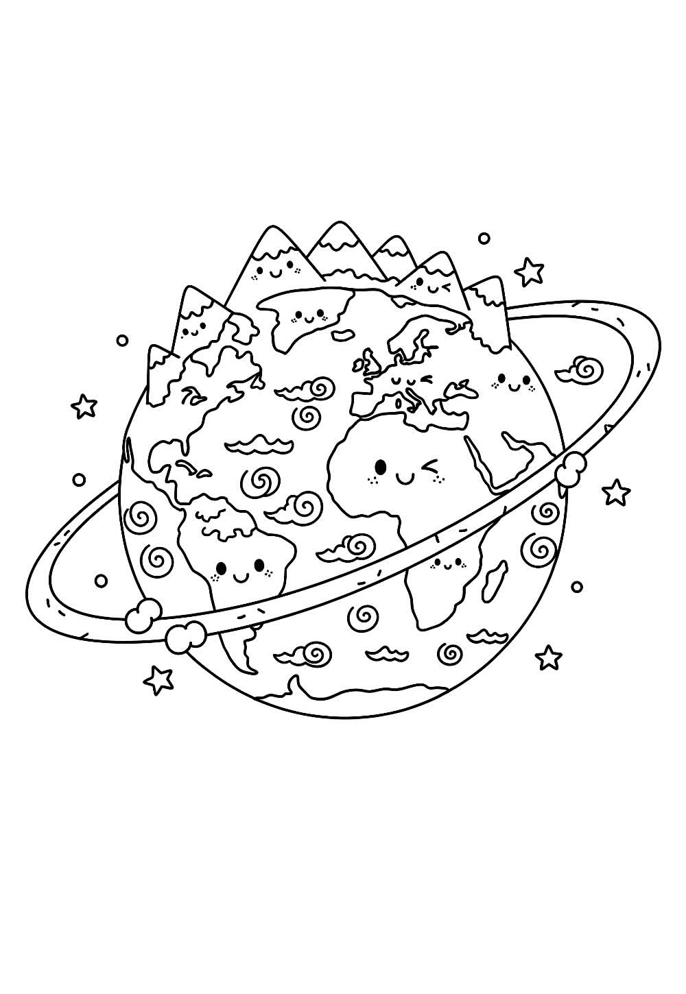 Desenhos do Planeta Terra para colorir