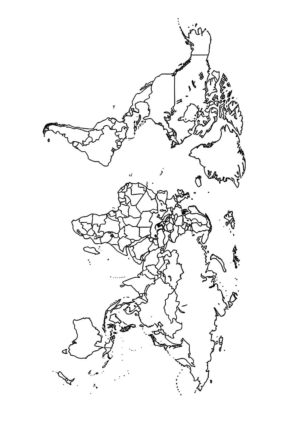 Desenho do Mapa Mundo