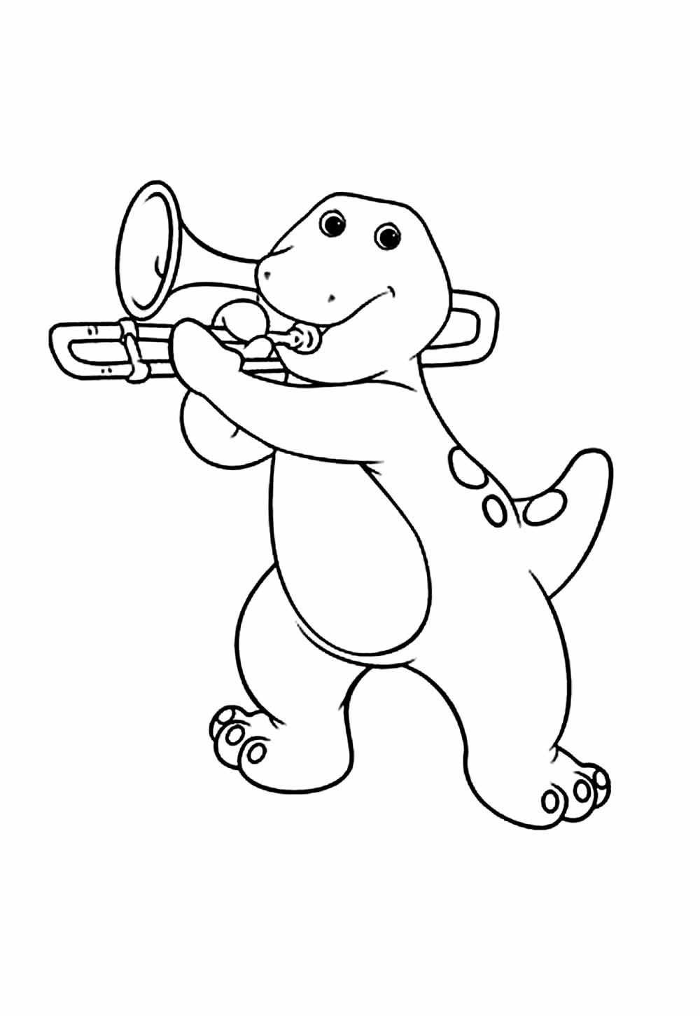 Desenho de Barney e Seus Amigos para pintar