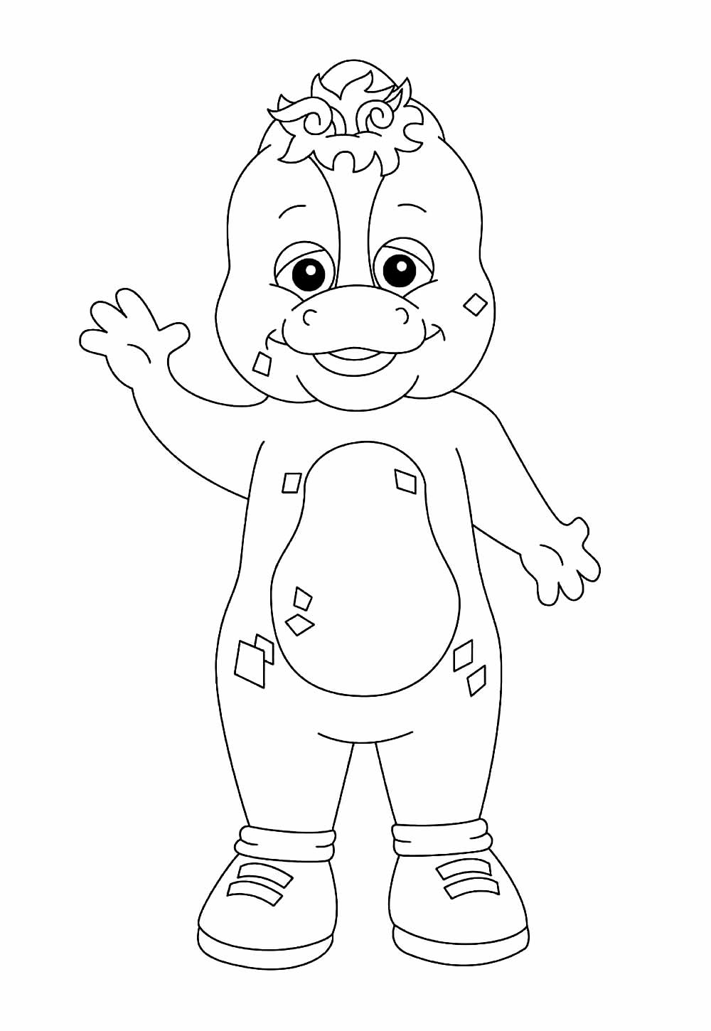 Desenho de Barney e Seus Amigos para imprimir e pintar