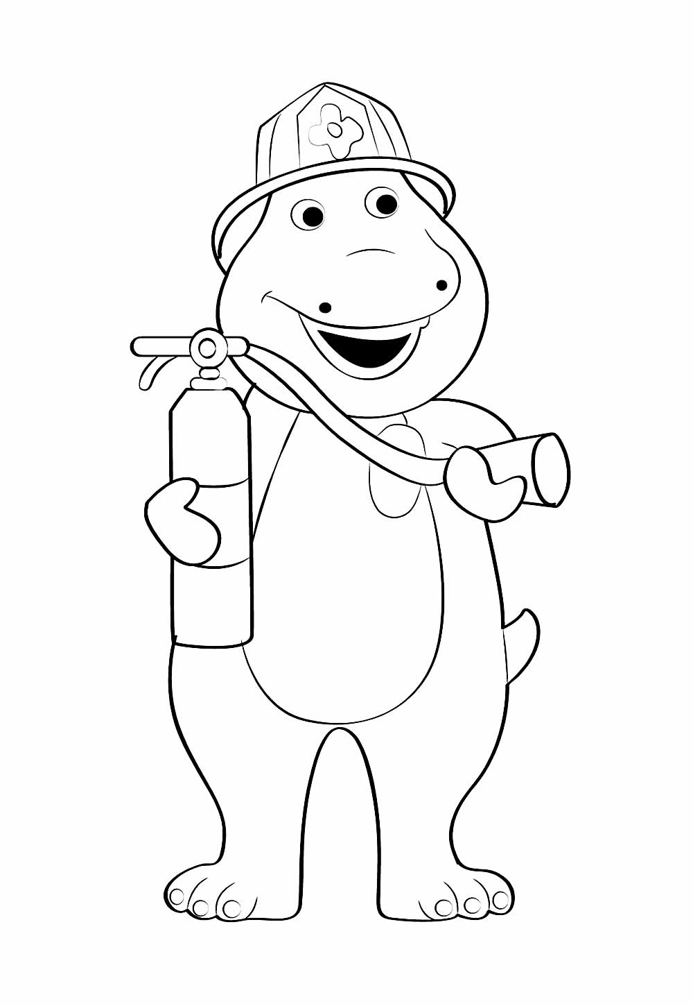 Desenho de Barney e Seus Amigos para imprimir e colorir