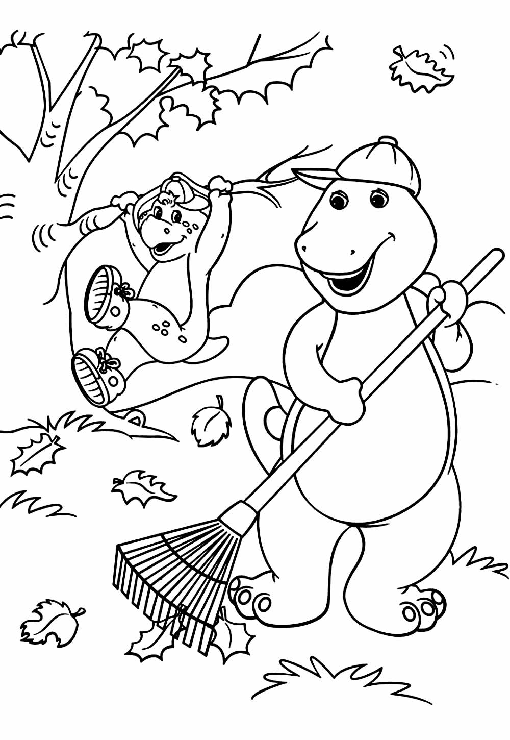 Barney e Seus Amigos - Desenho para Colorir