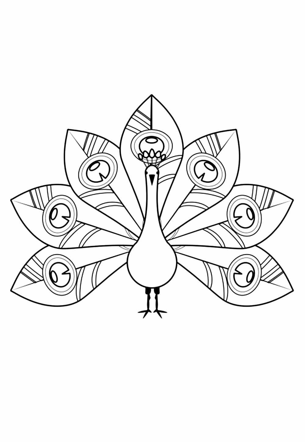 Pavão para colorir