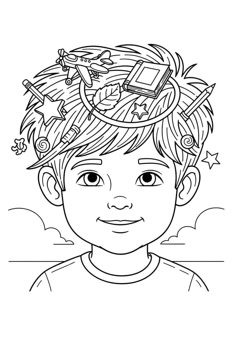 Desenhos de Cabelo Maluco para Colorir e Pintar - Tudo Para Colorir
