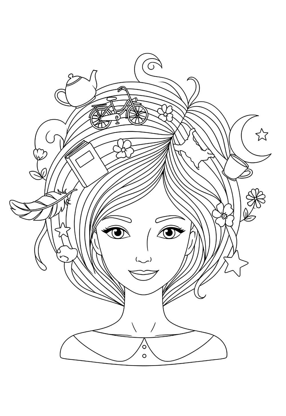 Desenhos Cabelo Maluco Colorir