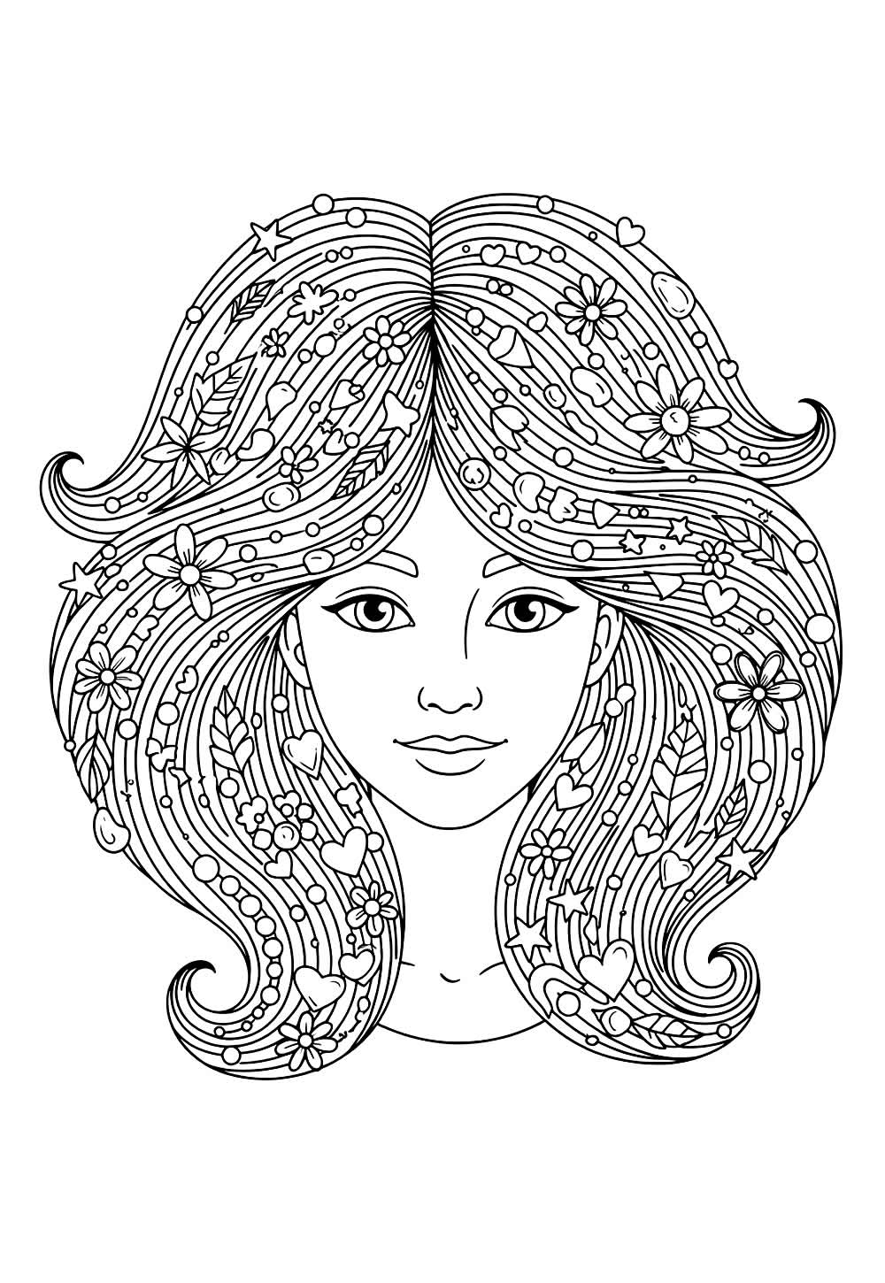 Desenhos de Cabelo Maluco para colorir