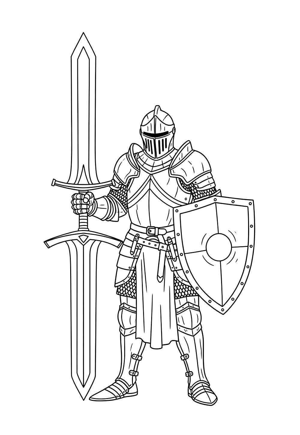 Desenho de Cavaleiro para colorir