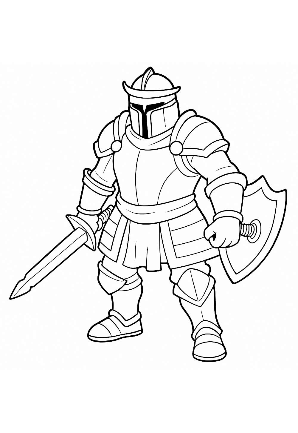 Desenho de Cavaleiro para pintar