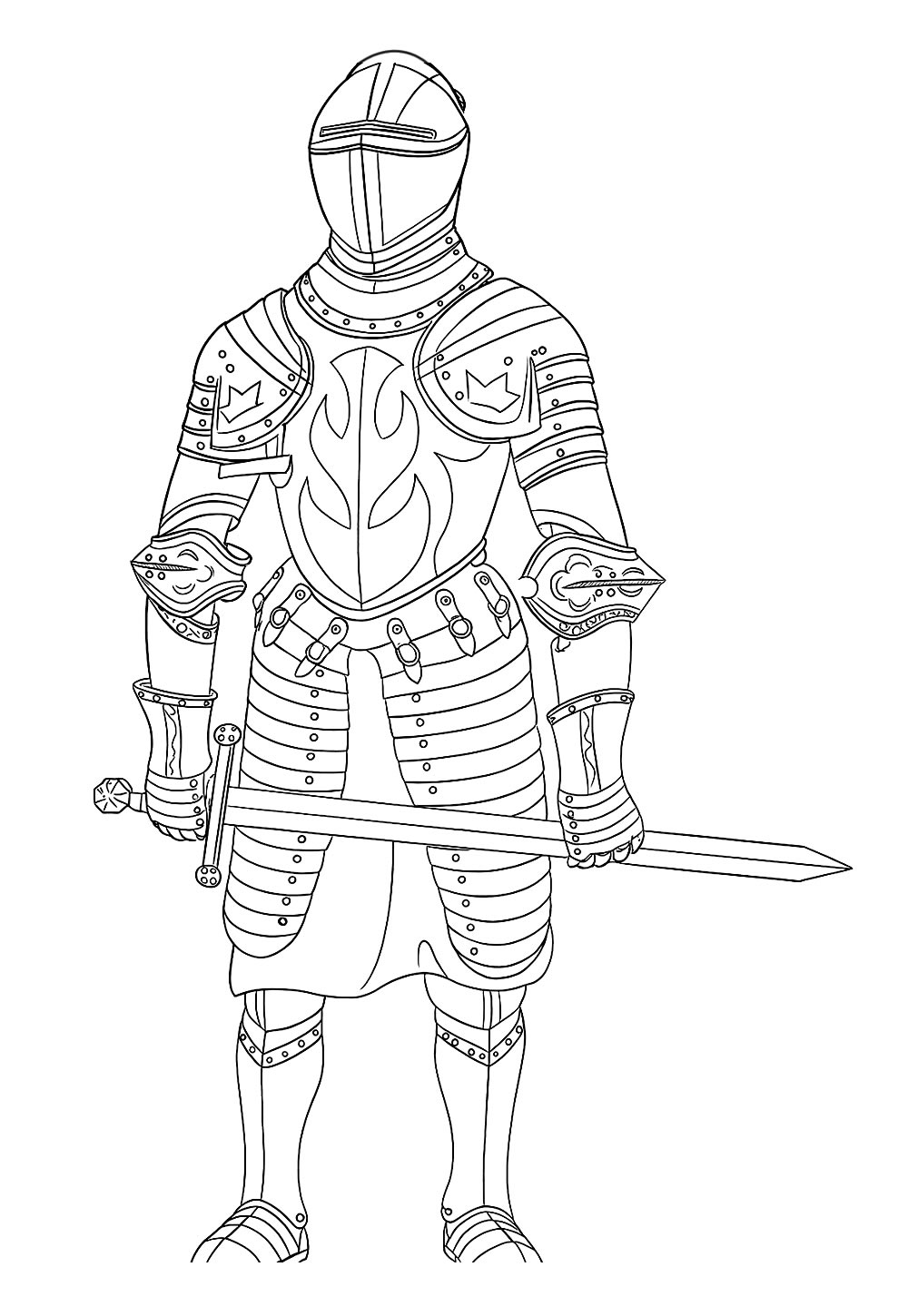 Desenho de Cavaleiro para imprimir