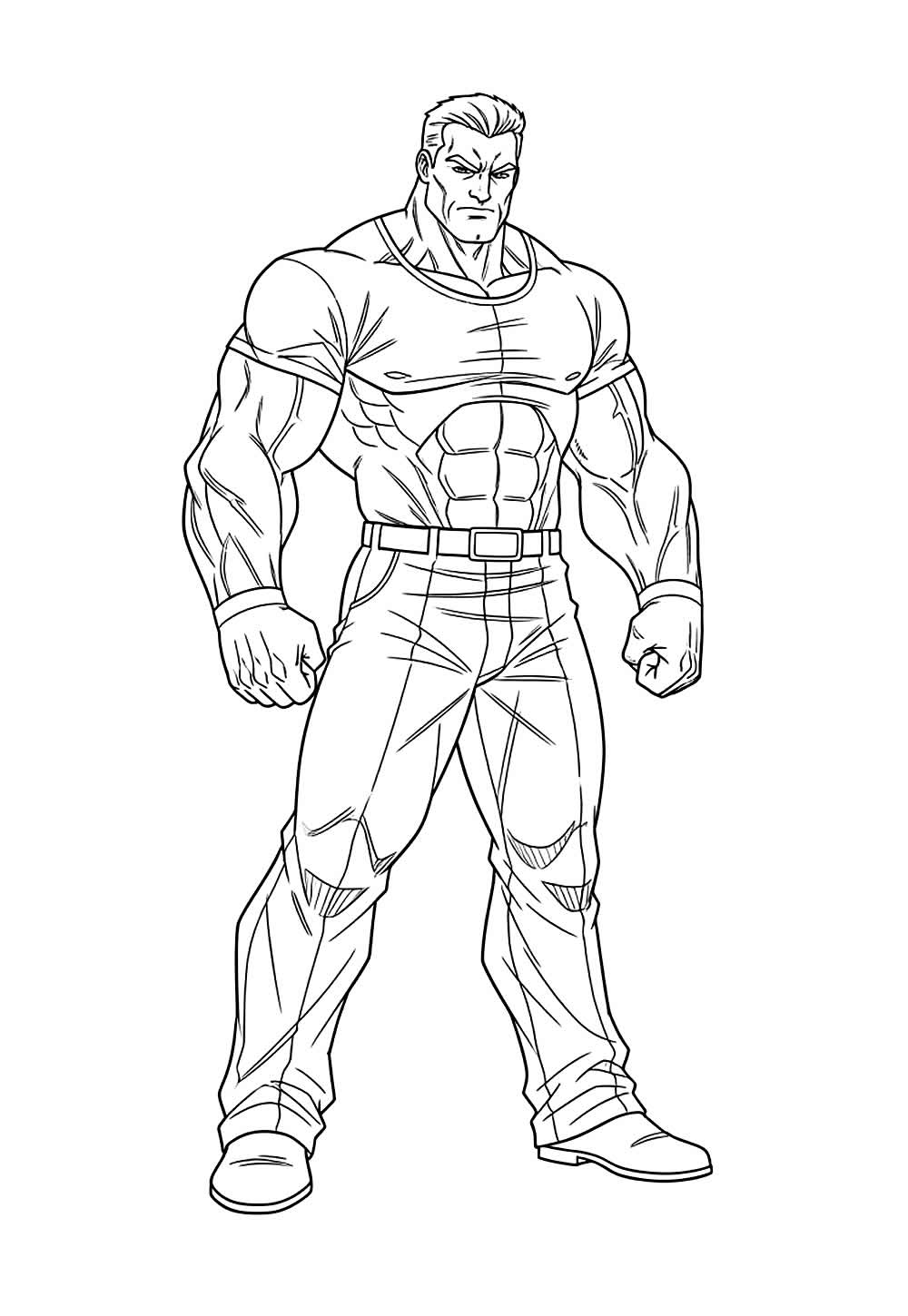 Desenho de Homem Forte para colorir