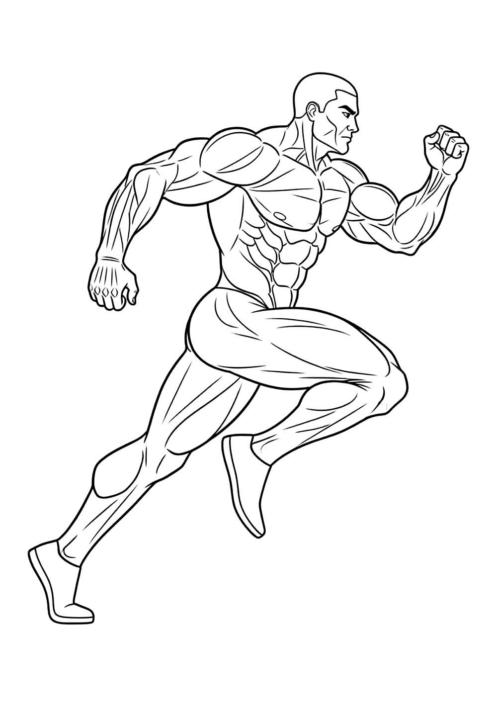 Desenho de Homem Forte para pintar