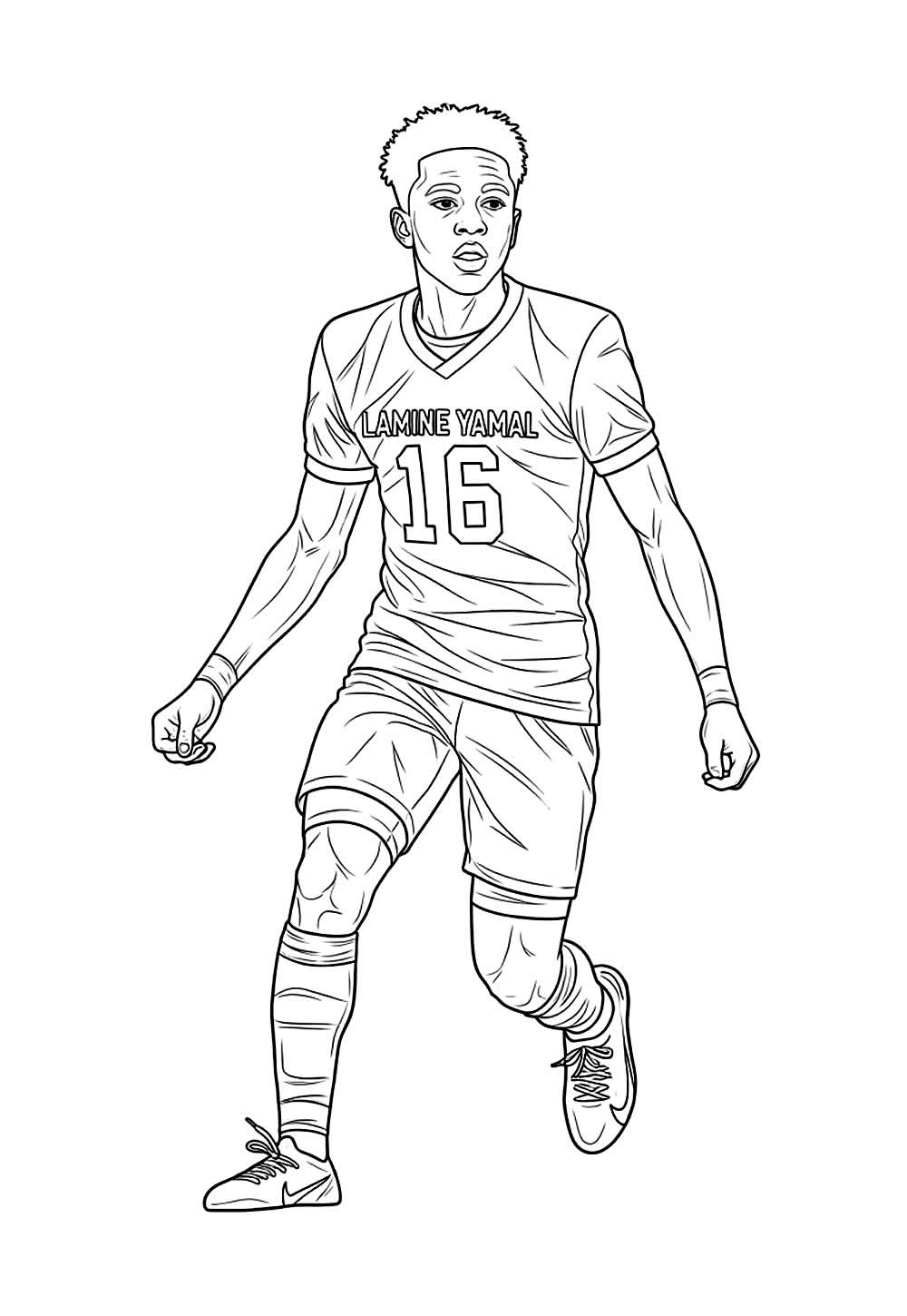 Desenho de Lamine Yamal para pintar