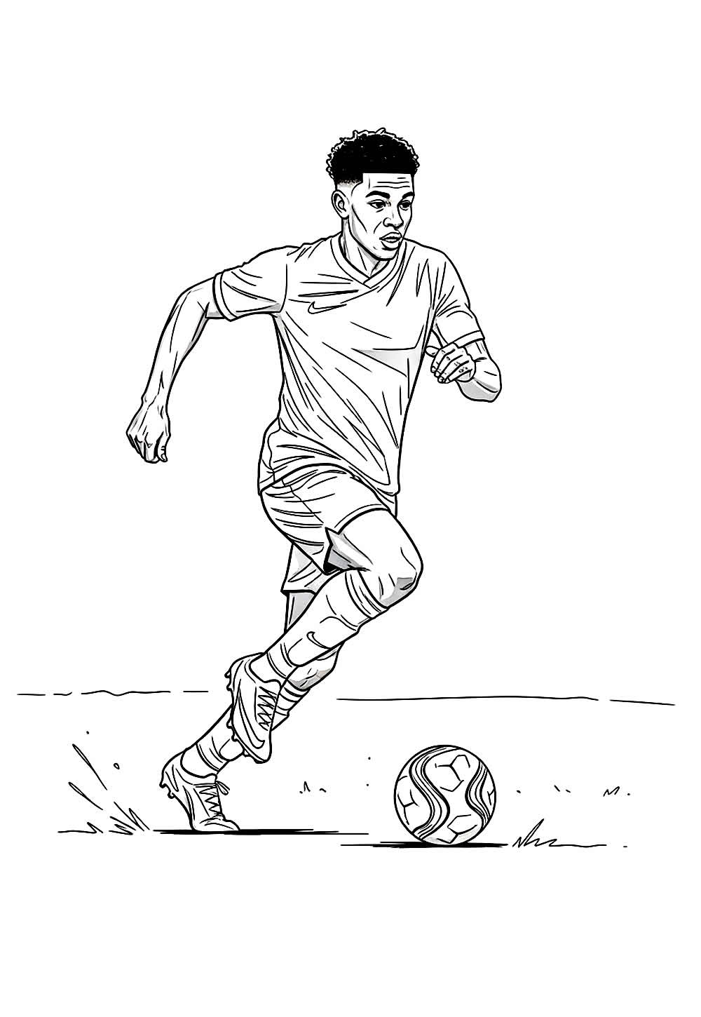 Desenho de Lamine Yamal para imprimir e pintar