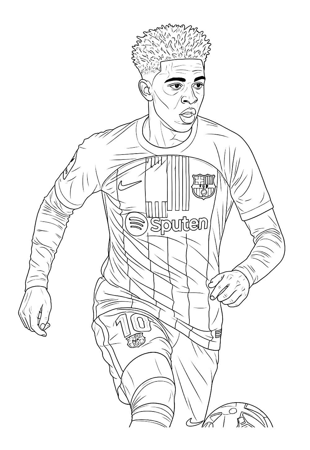 Desenhos de Lamine Yamal para colorir