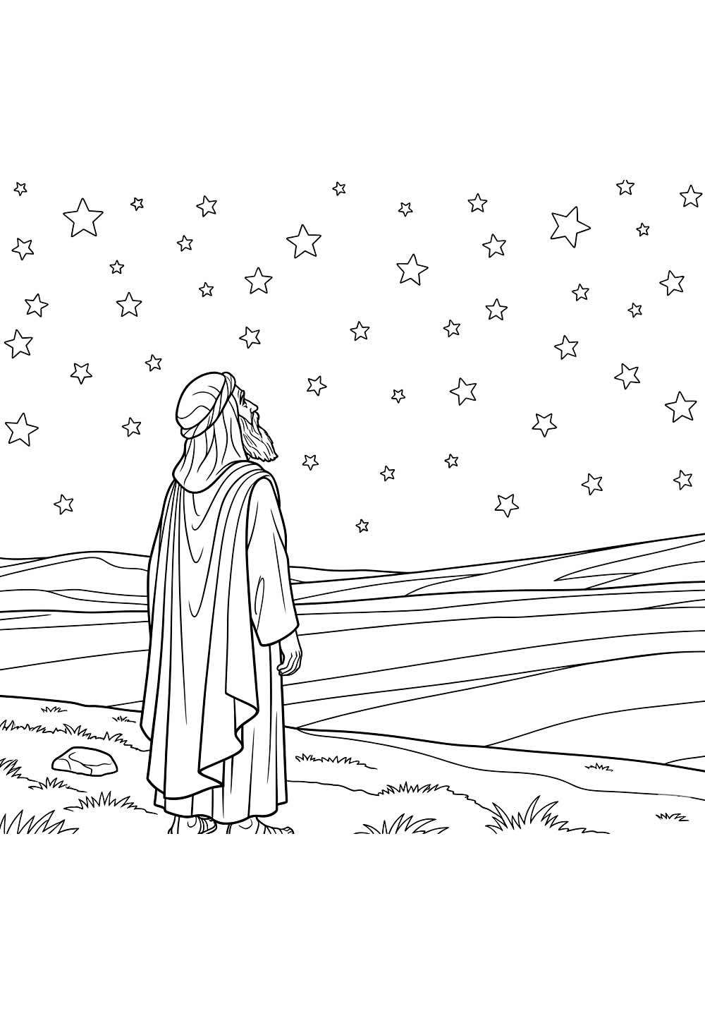 Abraão para imprimir e pintar