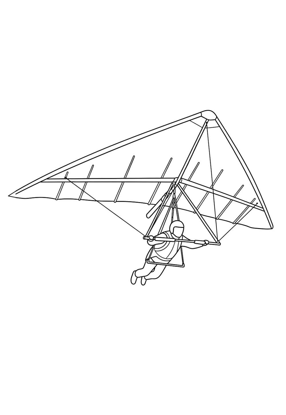 Desenho de Asa Delta para colorir