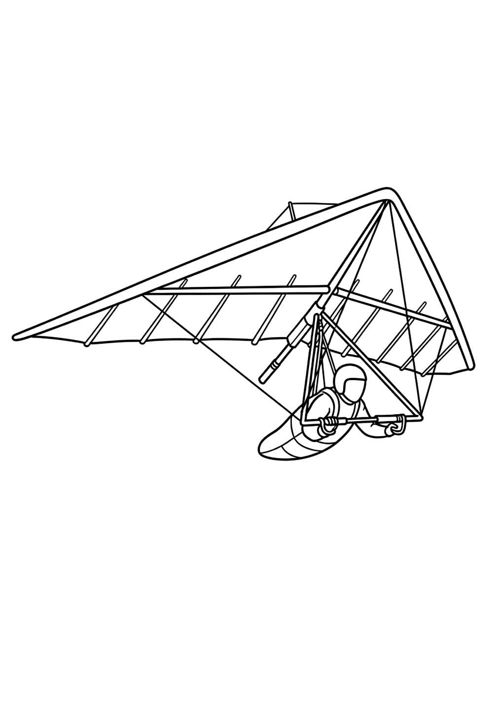 Desenho de Asa Delta para colorir