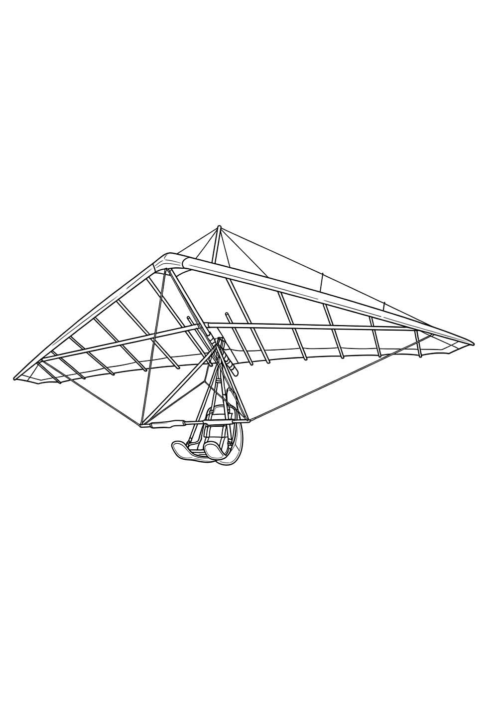 Desenho de Asa Delta