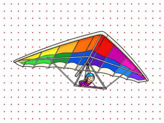 Desenhos de Asa Delta para colorir