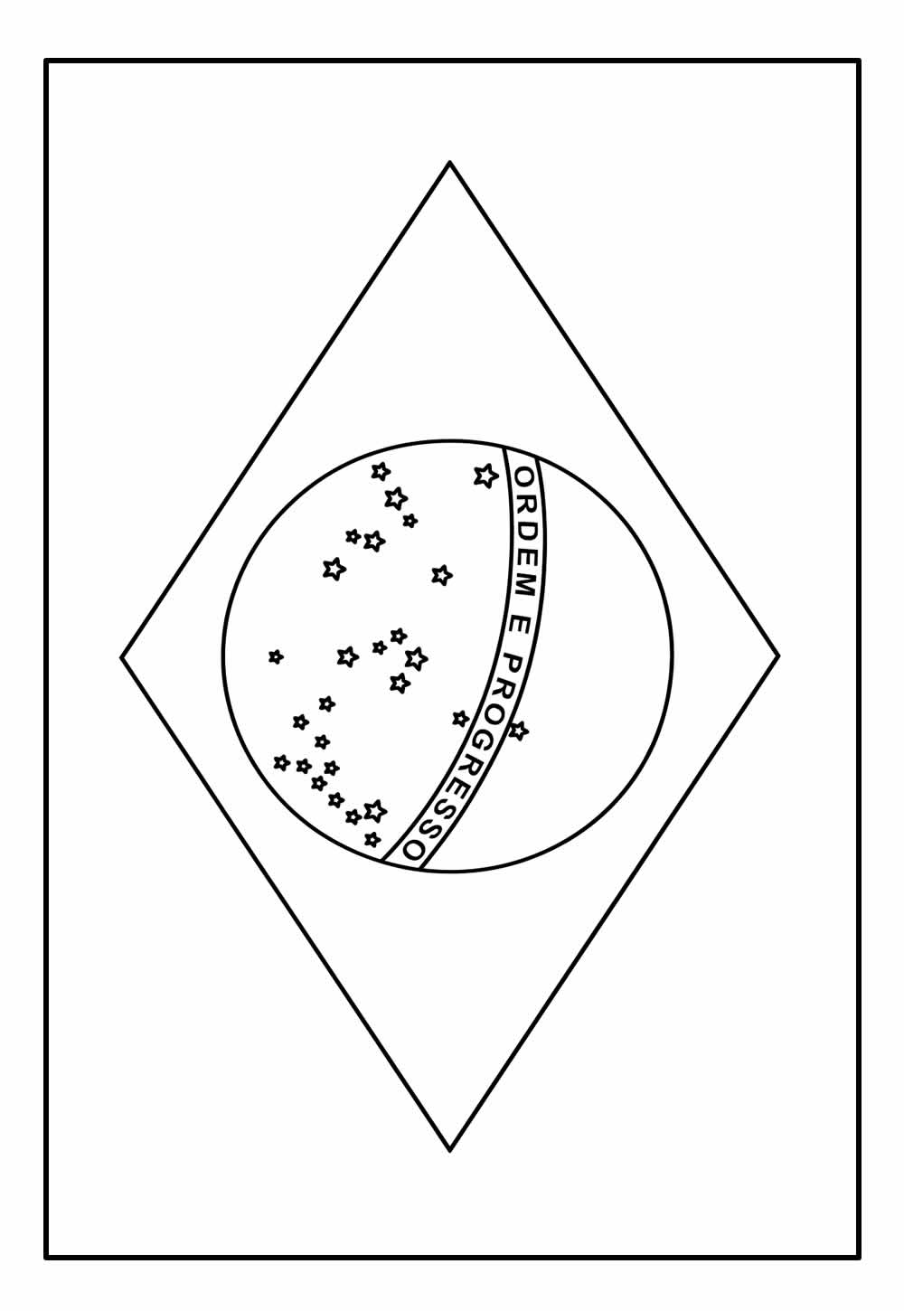 Desenho da Bandeira do Brasil