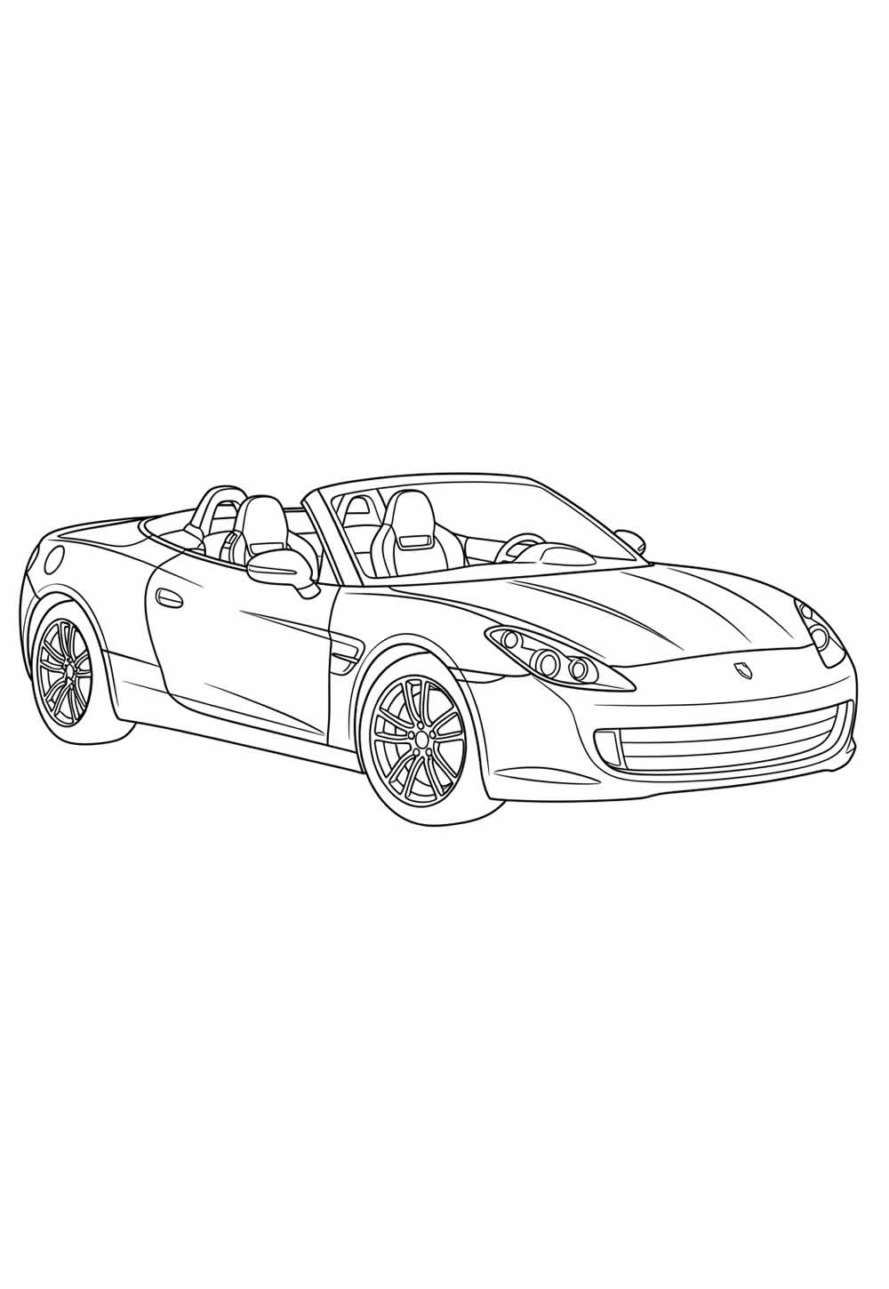 Desenho de Carro para colorir e pintar