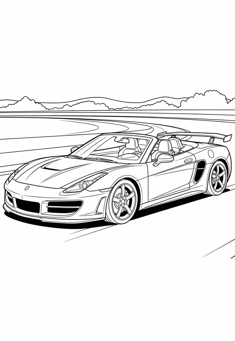 Desenho de Carro para pintar