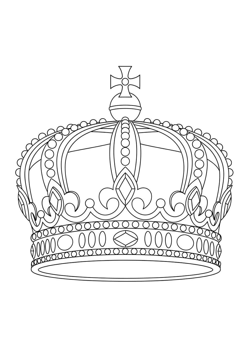 Desenho de Coroa para colorir
