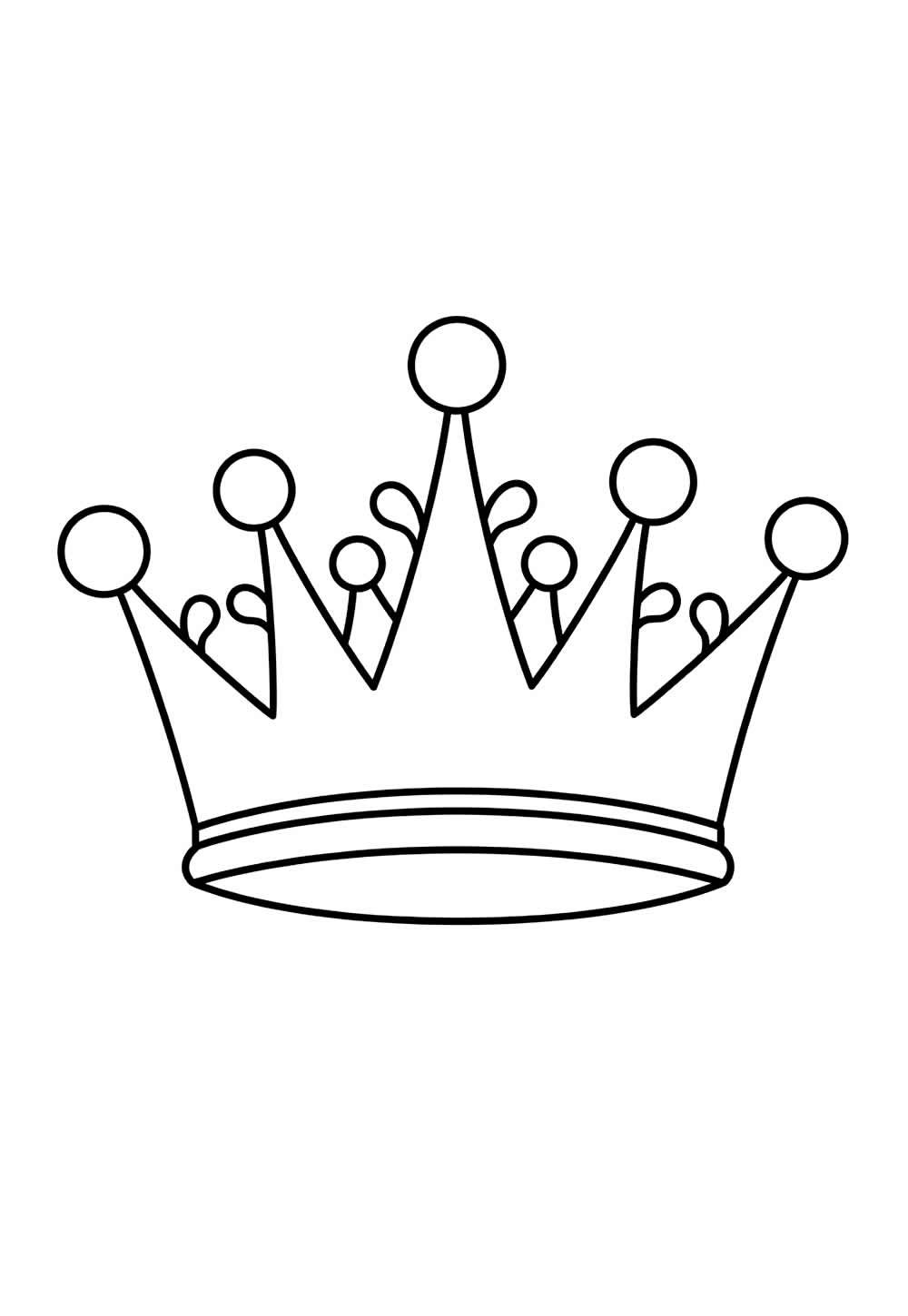 Desenho Fácil de Coroa para colorir