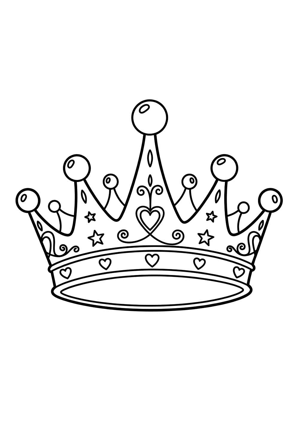 Desenho de Coroa para colorir