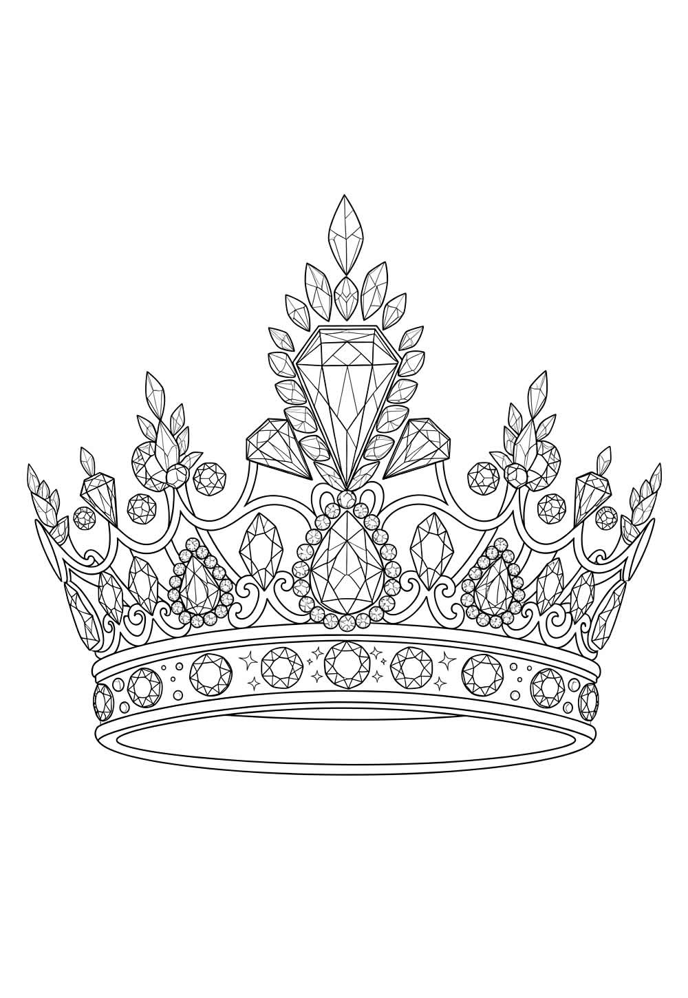 Desenho de Coroa para colorir