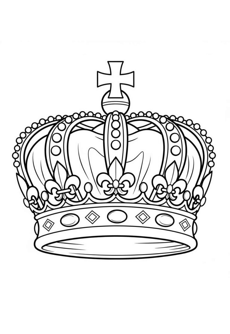 Desenhos de Coroa para Colorir e Pintar - Tudo Para Colorir