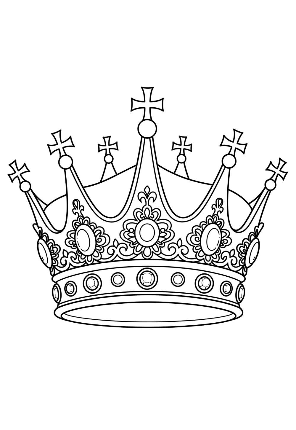 Desenho de Coroa para pintar