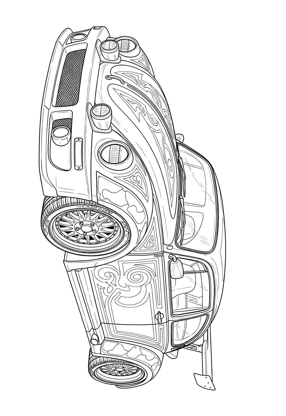 Desenho Grande de Fusca para colorir