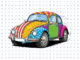 Desenhos de Fusca para colorir