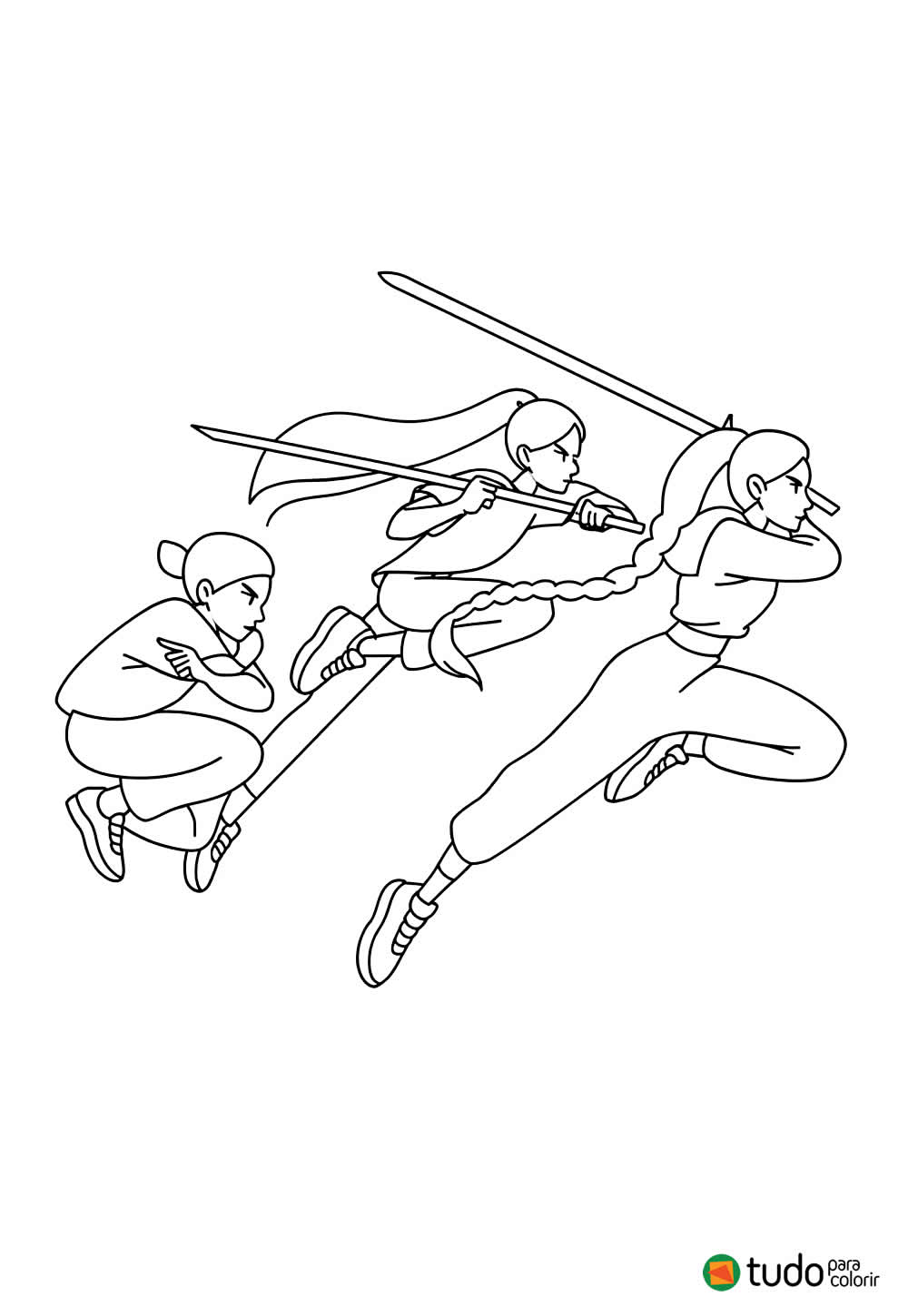 Desenhos Guerreiras do K-Pop Colorir