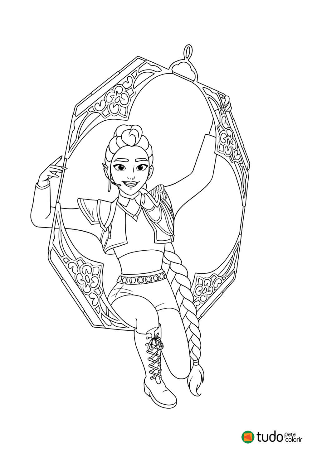 Desenho de Guerreiras do K-Pop para colorir