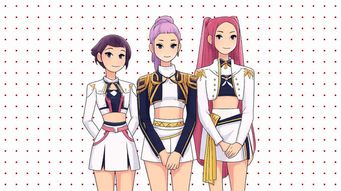 Desenhos de Guerreiras do K-Pop para colorir