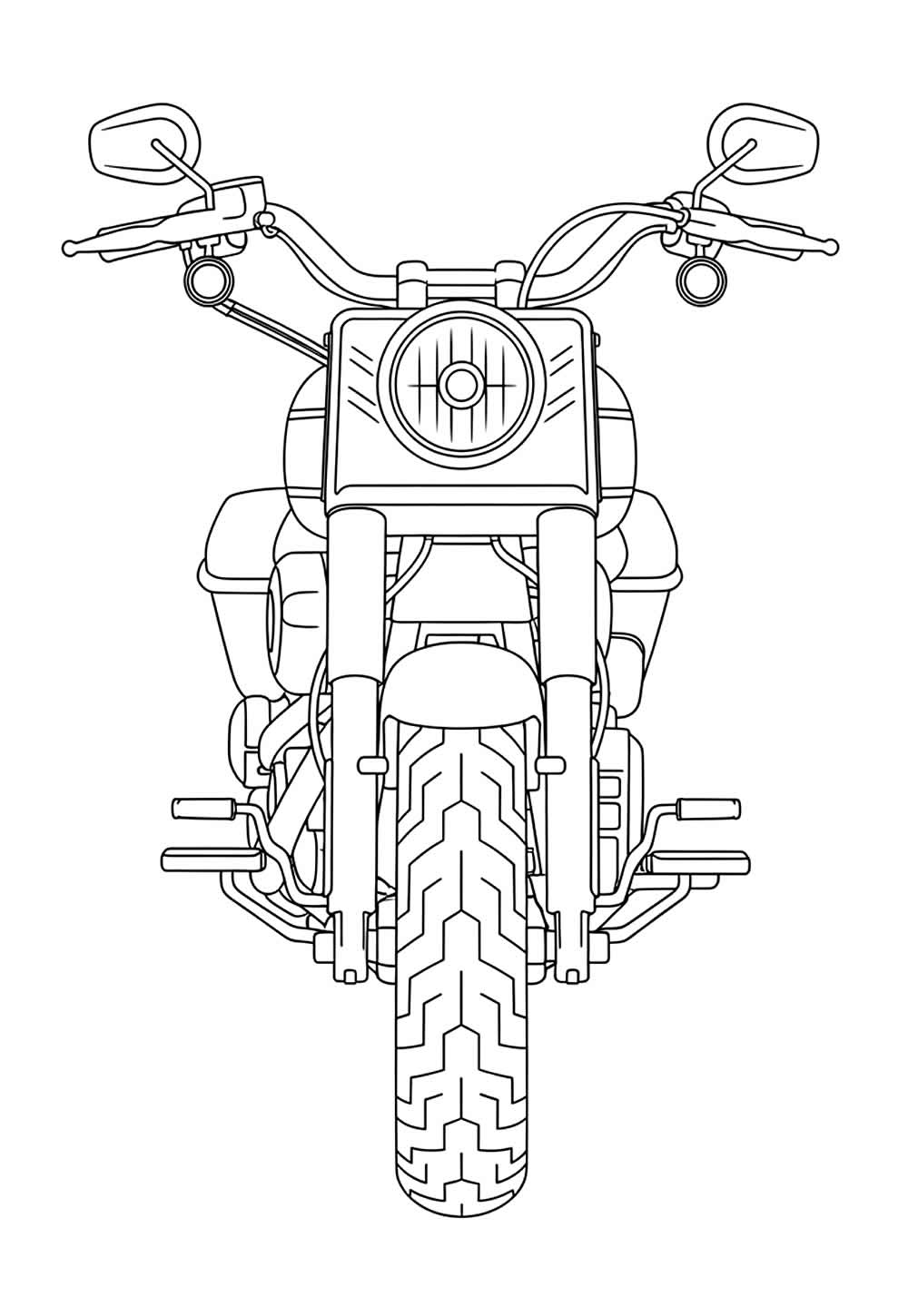 Desenho de Harley-Davidson para colorir