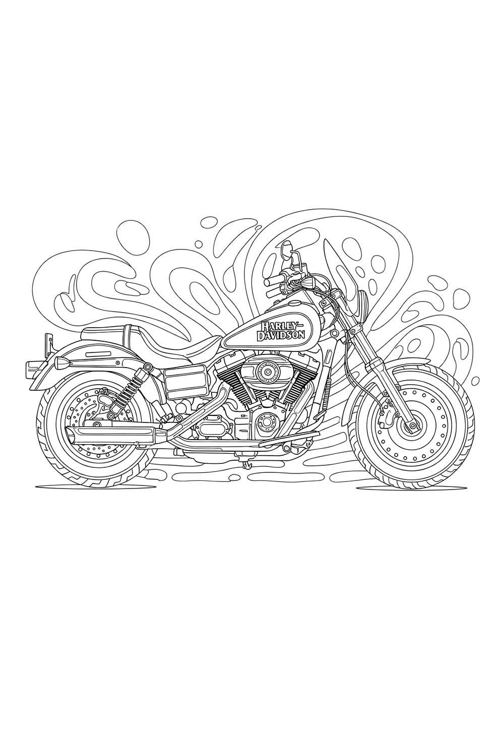 Moto para imprimir e colorir