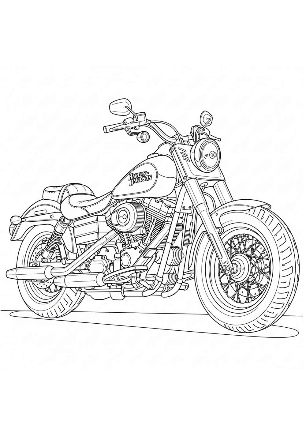 Desenho de Harley-Davidson para colorir
