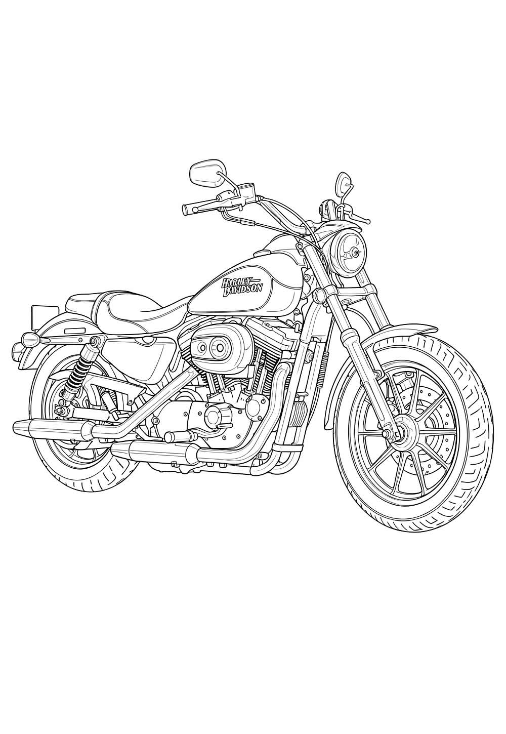 Harley-Davidson para imprimir e colorir