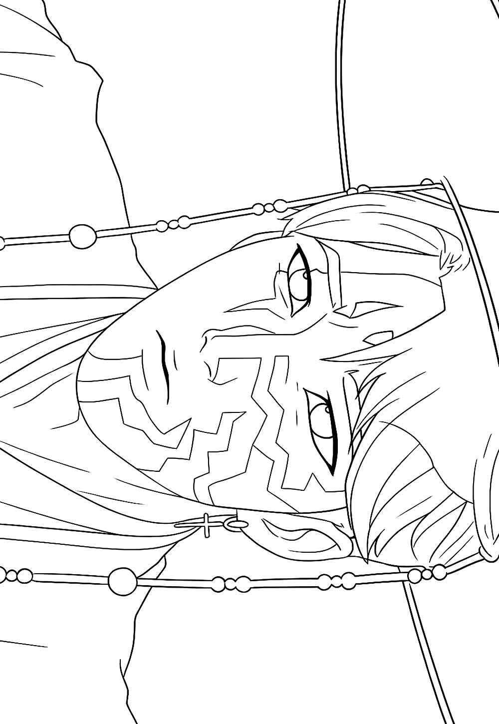 Desenho para Colorir de Jinu