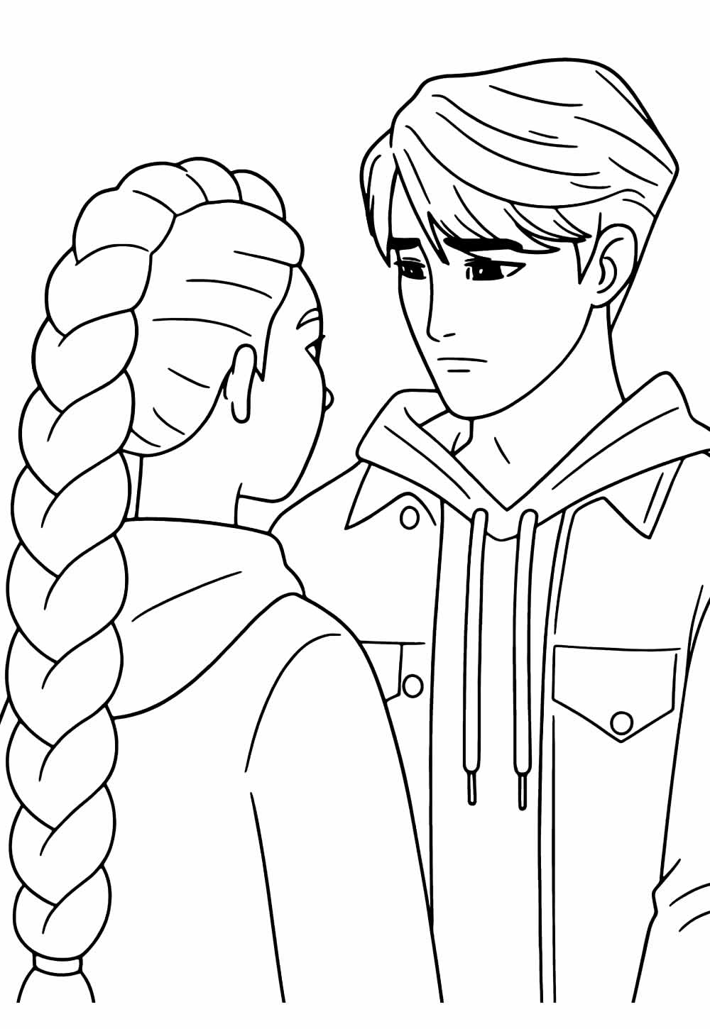 Desenho para Colorir de Jinu e Rumi