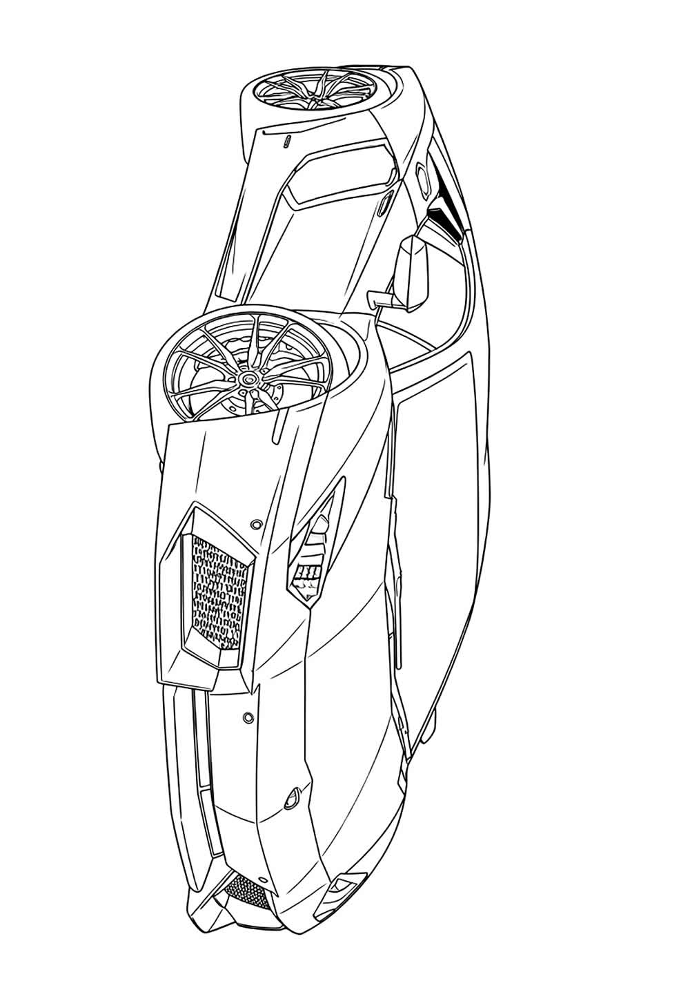 Carro Lamborghini para imprimir e pintar - Desenho